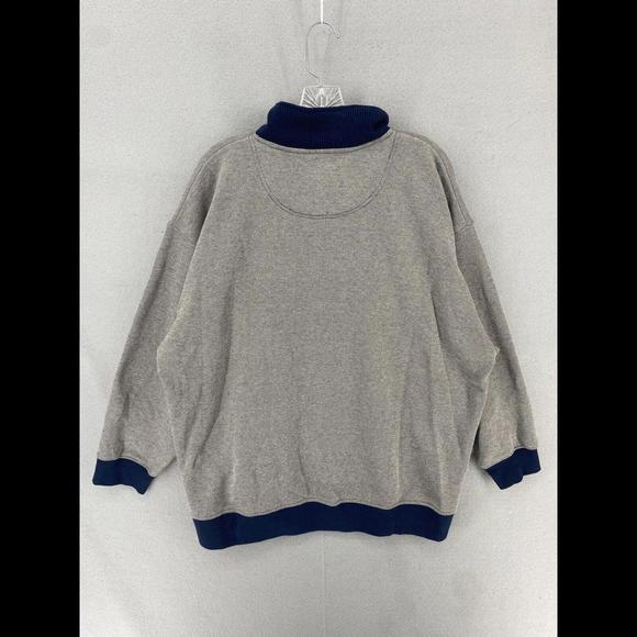 Orvis Sweater Mens Size XX-Large Gray Pullover Quarter Zip World Flags Collar - Picture 2 of 7